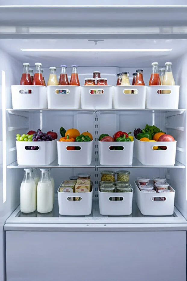 Kitchen Life 12-Piece Multi-Purpose In-Cabinet Organizer Box - Refrigerator, Kitchen, Bathroom Organizer, Makeup Organizer 4Lt